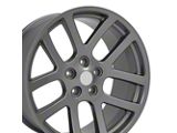 Viper Style Gunmetal Gray 5-Lug Wheel; 22x10; 25mm Offset (94-01 RAM 1500)